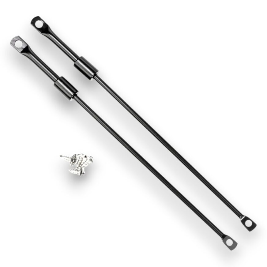 Extraljusstag Runda Svart Rostfri 2-Pack