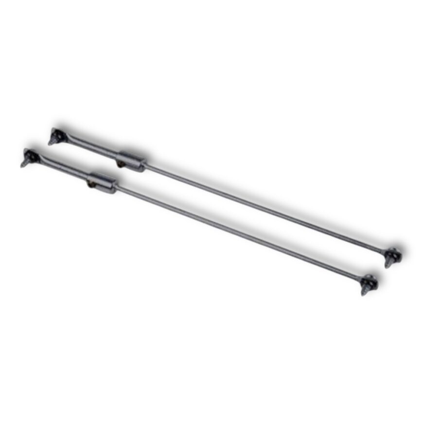 Extraljusstag Runda Svart Rostfri 2-Pack