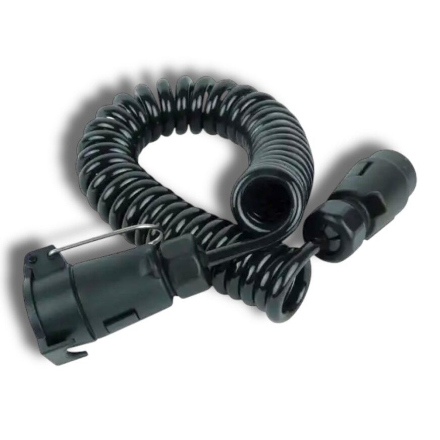 Förlängningskabel, spiralkabel  7-polig