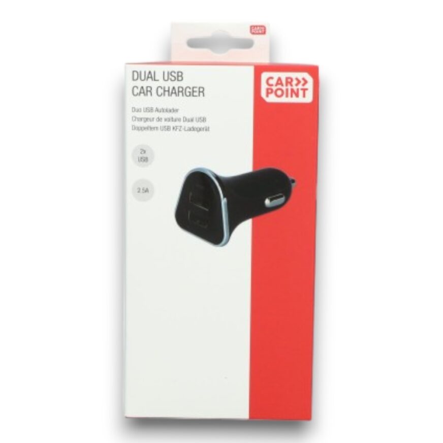 USB car charger dubbla utgångar