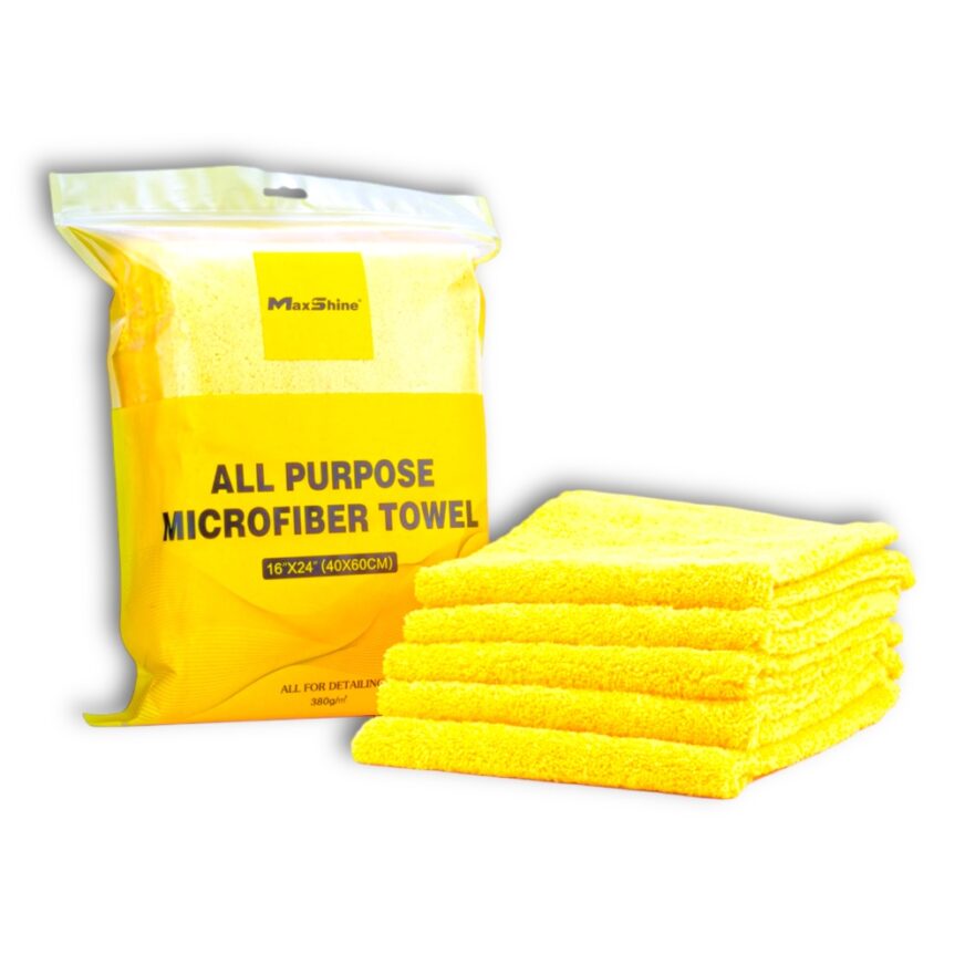 Maxshine Mikrofiber Trasa 40x40CM 380GSM 5-Pack Gul