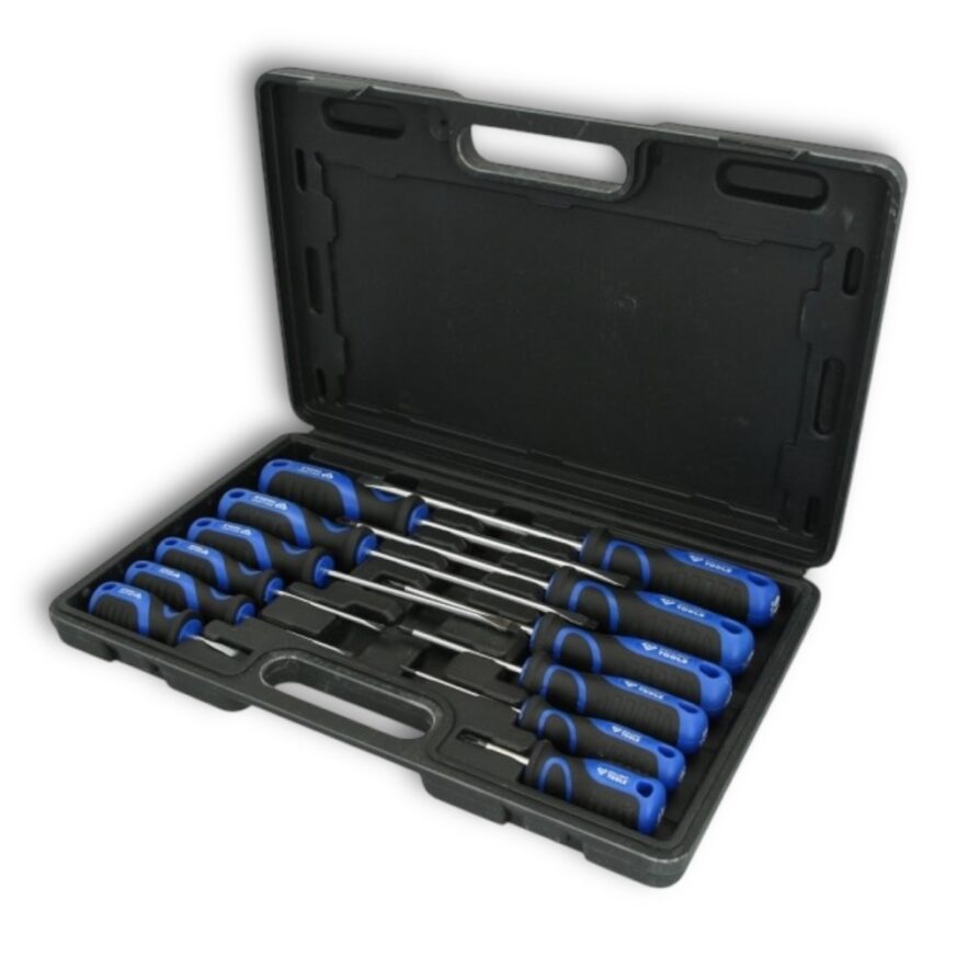 Skruvmejselsats, 12 delar, spår, PH