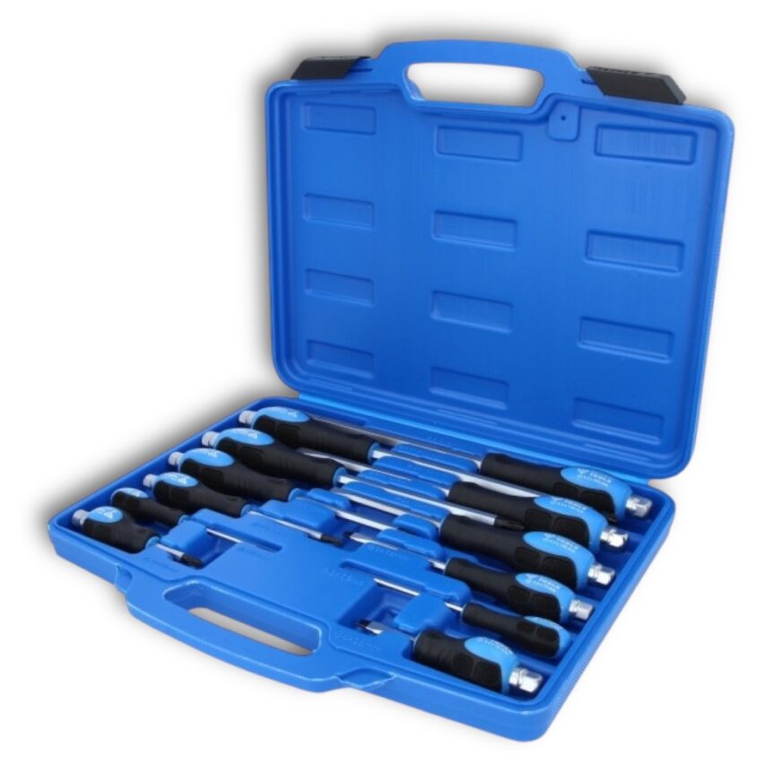 Skruvmejselsats med tålig spets, 12 delar, spår, PH Brilliant Tools