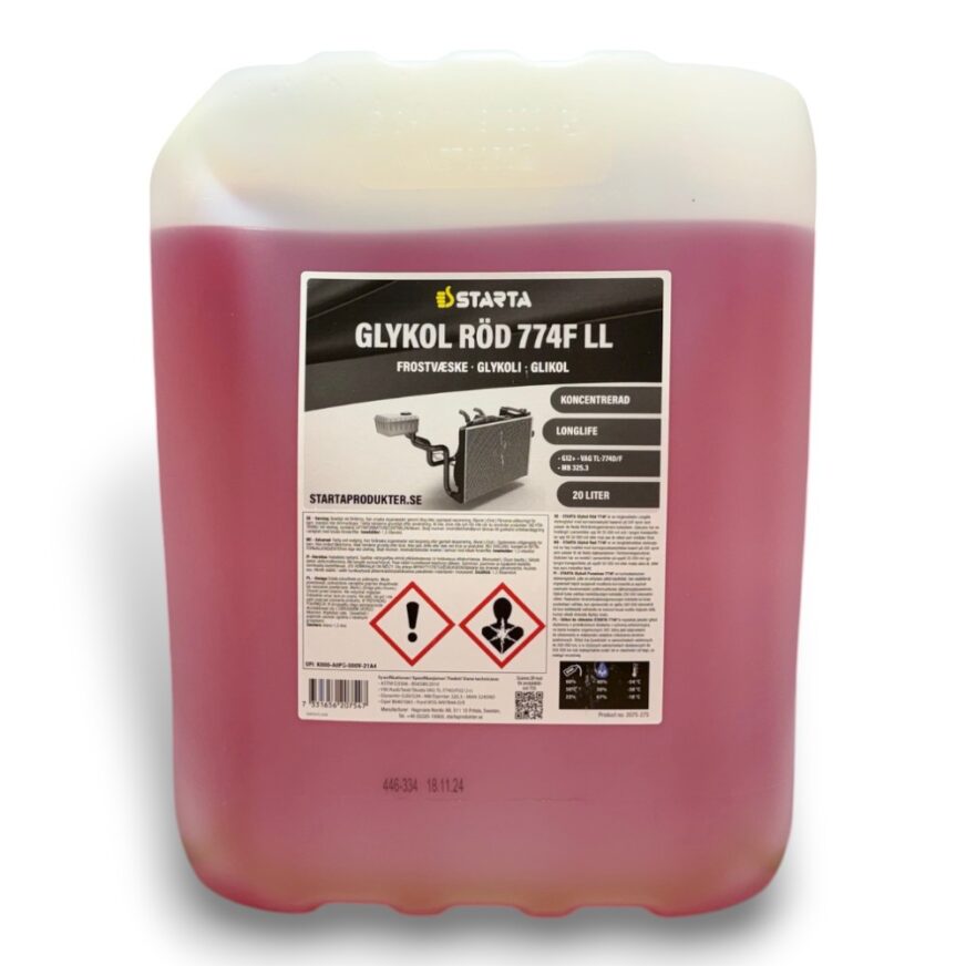 Starta Glykol 774F Longlife Röd 20L konc