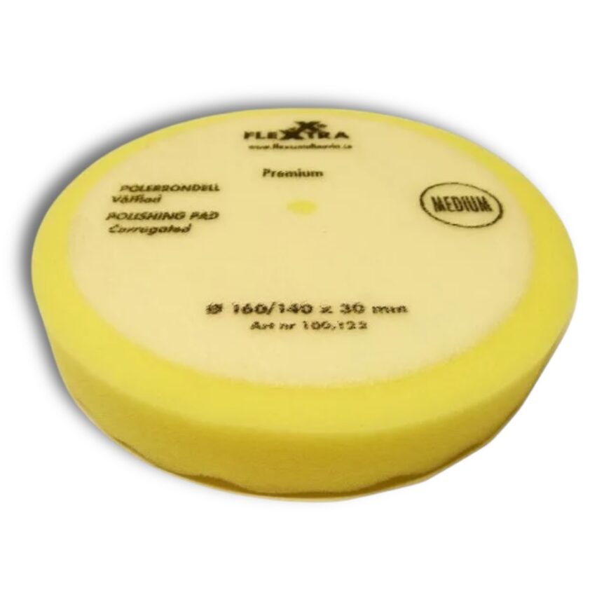 Flex Polerrondell Våfflad Medelhård 160mm