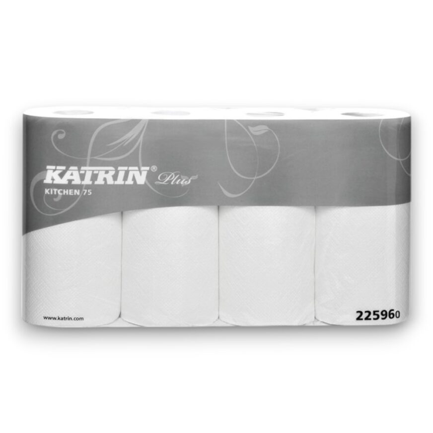 Hushållspapper Katrin Kitchen 75 vit 2-lags 21m/rulle 32st rullar /bal
