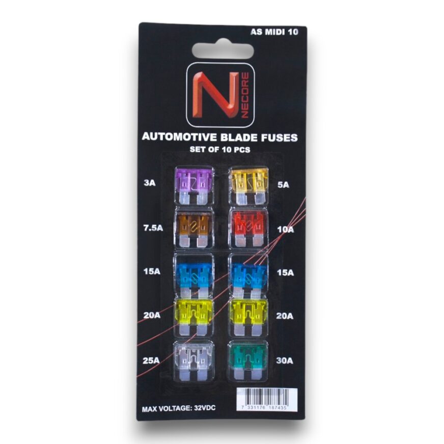 Säkringssortiment Flatstiftssäkring Midi