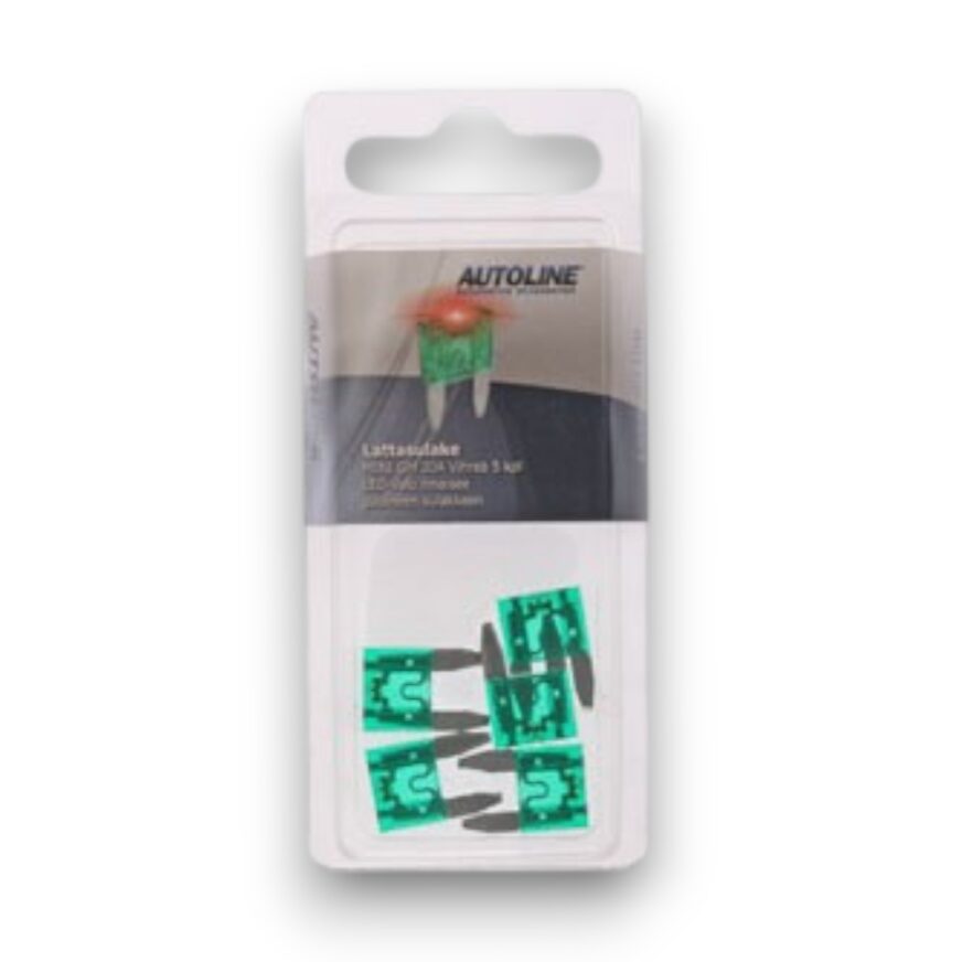 Flatsäkring Mini GM Led 30A Grön 5-Pack