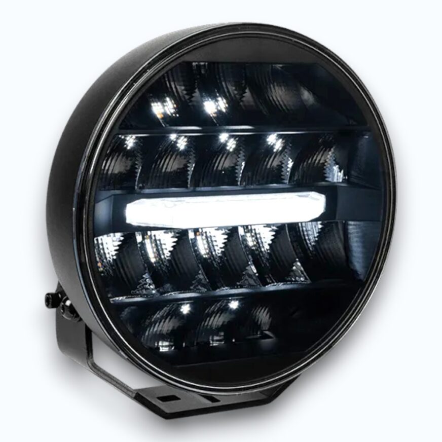 OPTIBEAM Elites 9, vit/orange DRL 9"