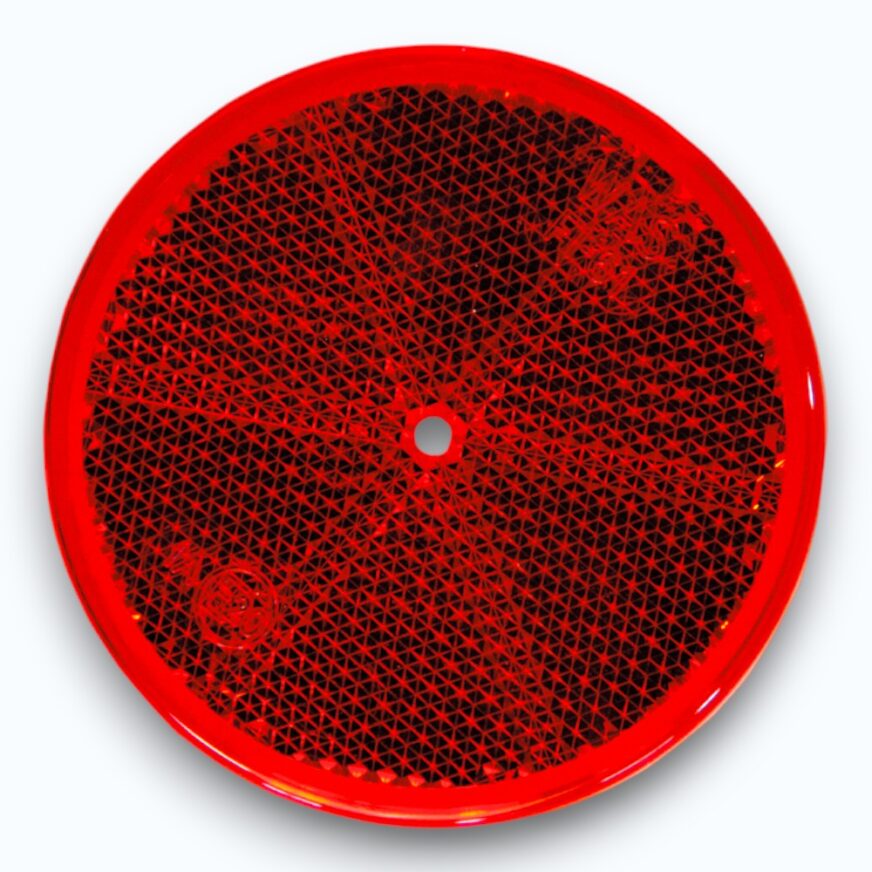 Reflex rund 70 mm Röd 2-pack.