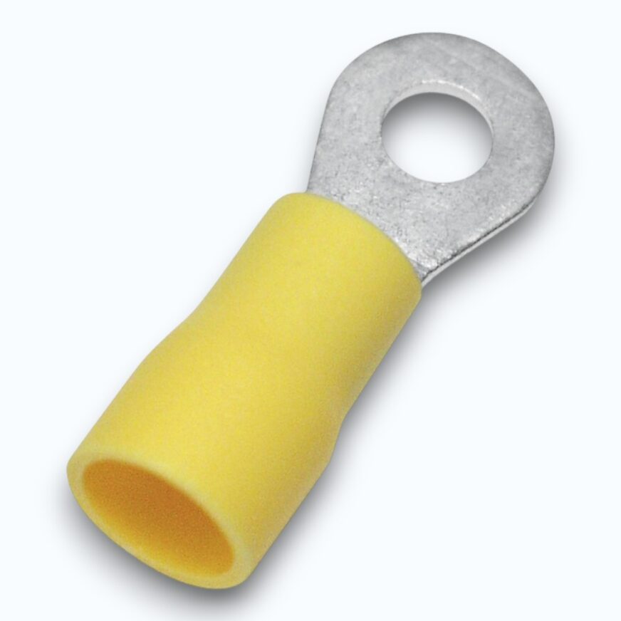 ISOLERAD RINGKABELSKO, GUL, M6, 4.0-6.0mm2, 10-PACK